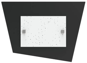 Applique moderno Skinny LED nero, in vetro, 25x35 cm, LUMICOM