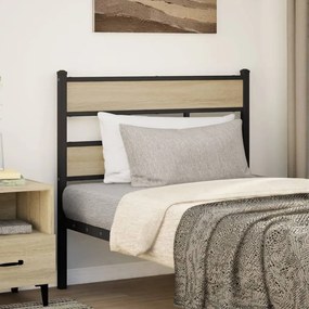 Testiera Rovere Sonoma 75 Cm İn Ferro E Legno Multistrato /