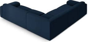 Divano angolare blu scuro in tessuto bouclé (angolo variabile / a L) Molino - Micadoni Home
