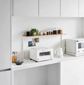 Ripiano aggiuntivo bianco/di colore naturale in legno 28,5x8,5 cm Tower – YAMAZAKI