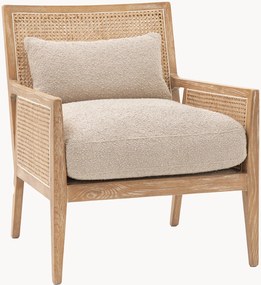 Poltrona imbottita con struttura in legno di frassino Nagoya