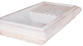 Lavabo Da Giardino In Cemento 100x50xh20 cm Brecciato Artistica Mediterranea Rosa