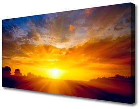 Quadro su tela Il sole, il cielo, il paesaggio 100x50 cm