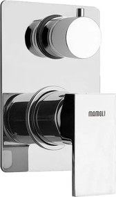 Rubinetto per incasso doccia 2 vie getto aerato monocomando Flat cromo lucido MAMOLI