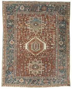 Gharaje Tappeto 180x140 Rosso (Iran) Annodato A Mano