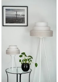 Brilagi - Lampada con piedistallo ALASKA LUNETA 1xE27/15W/230V grigio/color crema