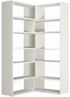 Libreria Twin, Bianco, Truciolare Melaminico, 158x30x179 cm, EPIKASA