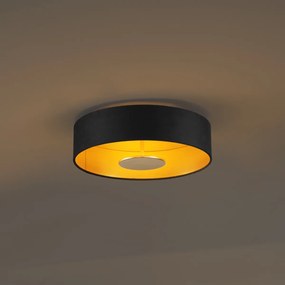 Plafoniera moderna in velluto nero con LED dimmerabile a 3 livelli - Bredow