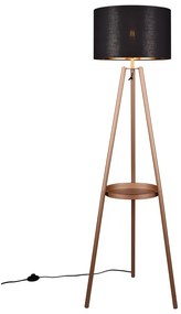 Lampada da terra marrone con ripiano (altezza 152 cm) Colette - Reality