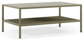 Tavolino da salotto verde in metallo 60x100 cm Fayna – Marckeric