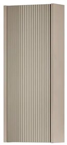 Pensile bagno Niwa laccato opaco sabbia con vetro sabbia, 1 anta apertura da sinistra P 17 x L 30 x H 78.5 cm