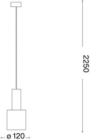 Ideal Lux - Lampadario a sospensione con filo HOLLY 1xE27/60W/230V diametro 12 cm ottone