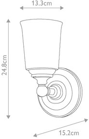Elstead FE-HUGOLAKE1BATH - Luce da bagno a LED HUGOLAKE 1xG9/3W/230V IP44