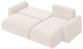 Divano angolare bianco allungabile (con composizione variabile) Lorine – Ropez