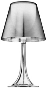 Flos Miss K Lampada da tavolo 43 cm a luce diffusa con paralume argento alluminato