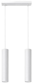Sollux SL.0324 - Lampadario a sospensione con filo LAGOS 2 2xGU10/10W/230V bianco