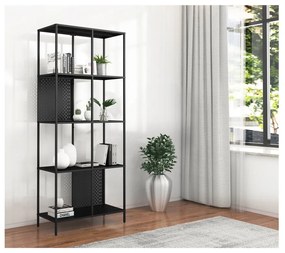 Libreria in metallo nero 75x180 cm Charleston - Støraa