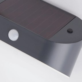 Applique Moderna Solare Policarbonato Grigio Led 1,2W 3000K