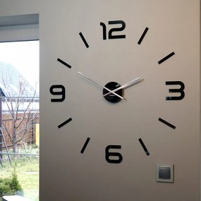Orologio da parete di design nero adesiva, 80 cm Ecru