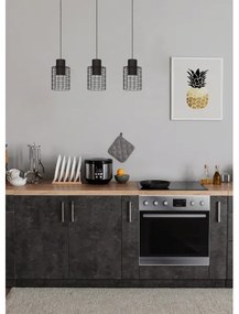 Eglo 43626 - Lampadario su corda MILLIGAN 3xE27/40W/230V nero