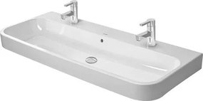 Lavabo due fori 1200x505 rettificato per sostegno a pavimento o mobile bagno Bianco Happy D2 2318120026 Duravit