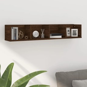 Mensola A Muro Cd Rovere Marrone 100x18x18cm Legno Multistrato /