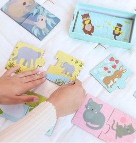 A Little Lovely Company - puzzle di abbinamento - famiglie di animali