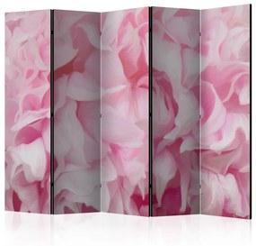 Paravento design Azalea (rosa) II - vellutata composizione di petali rosa