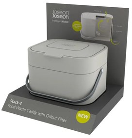 Contenitore grigio per rifiuti compostabili 4 l Intelligent Waste - Joseph Joseph