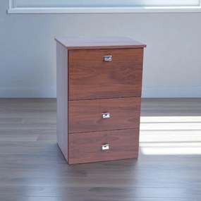 Mobile asse stiro a scomparsa in legno Noce 55x85h cm con 1 anta e 2 cassetti