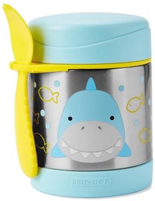 Skip Hop - Contenitore termico per alimenti con cucchiaio/forchetta ZOO 325 ml squalo