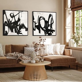 Quadro dipinto a mano 100x100 cm Playblack 1 - Malerifabrikken