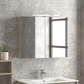 Specchiera bagno contenitore in legno 80x13x75 cm SP-80 - KAMALU