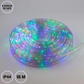 Tubo LED Natalizio 18m IP44 MULTICOLOR Colore Multicolor