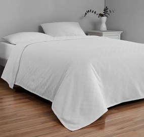 Copriletto in cotone bianco per letto matrimoniale 200x230 cm Plain - Mijolnir