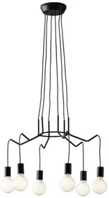 Sospensione habitat nera 6xe27 66x39cm