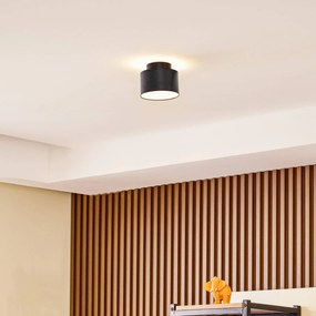 Faretto LED Lindby Nivoria, 11 x 8,8 cm, nero sabbia, set di 4 pezzi
