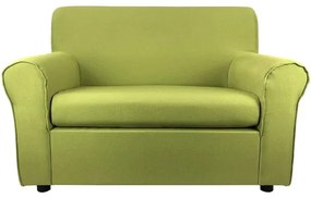 Divano a 2 posti 125 cm pratico funzionale con rivestimento in tessuto VERDE