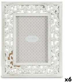 Cornice Portafoto Legno Bianco 22 x 27 x 1 cm (6 Unità)