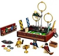 Lego harry potter 76416 baule del quidditch, gioca a 3 diverse sfide fino a due giocatori, con minifigure di draco malfoy