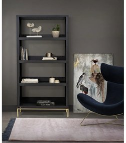 Libreria nera 90x173 cm Pimlico - Woodman