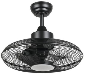 Ventilatore da soffitto Igeldo nero, Ø 53 cm, dimmerabile, EGLO IP20
