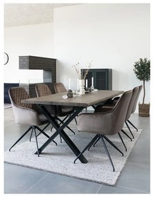 Sedia da pranzo marrone in imbottito Harbo – House Nordic