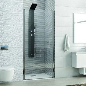 Box doccia porta battente nicchia 70cm vetro trasparente KS2800N - KAMALU