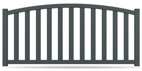 Recinzione, alluminio, modello Salerno, Antracite, 500 x 500 mm, configura individualmente
