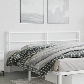Testiera İn Metallo Bianco 180 Cm /