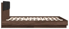 Giroletto testiera rovere marrone 180x200 cm legno multistrato