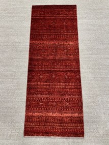 Loribaft Tappeto 140x50 Rosso (Iran) Annodato A Mano
