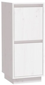 Credenze 2 pz bianco 31,5x34x75 cm in legno massello di pino