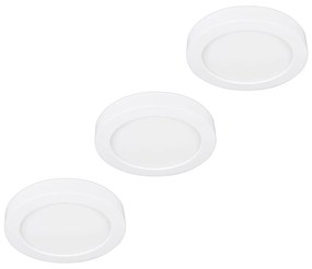 Prios Plafoniera LED Edwina, bianco, 23 cm, set di 3